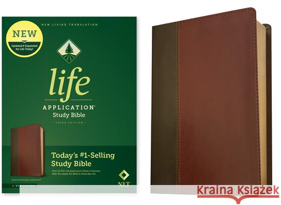 NLT Life Application Study Bible, Third Edition (Red Letter, Leatherlike, Brown/Tan) Tyndale 9781496439314 Tyndale House Publishers - książka