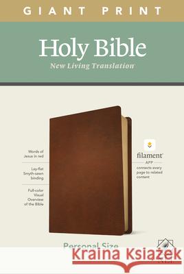 NLT Personal Size Giant Print Bible, Filament Enabled Edition (Genuine Leather, Brown) Tyndale 9781496444998 Tyndale House Publishers - książka
