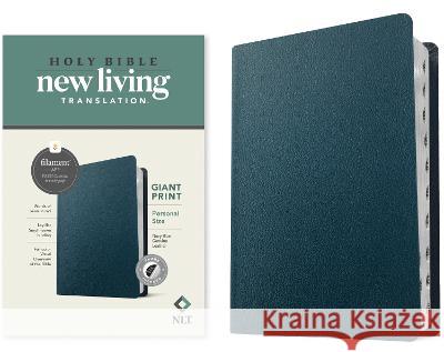 NLT Personal Size Giant Print Bible, Filament Enabled Edition (Red Letter, Genuine Leather, Navy Blue, Indexed) Tyndale 9781496474261 Tyndale House Publishers - książka