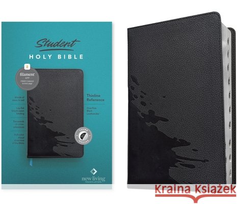 NLT Student Bible, Thinline Reference, Filament-Enabled Edition (Leatherlike, Overflow Black, Indexed, Red Letter) Tyndale 9781496483935 Tyndale House Publishers - książka