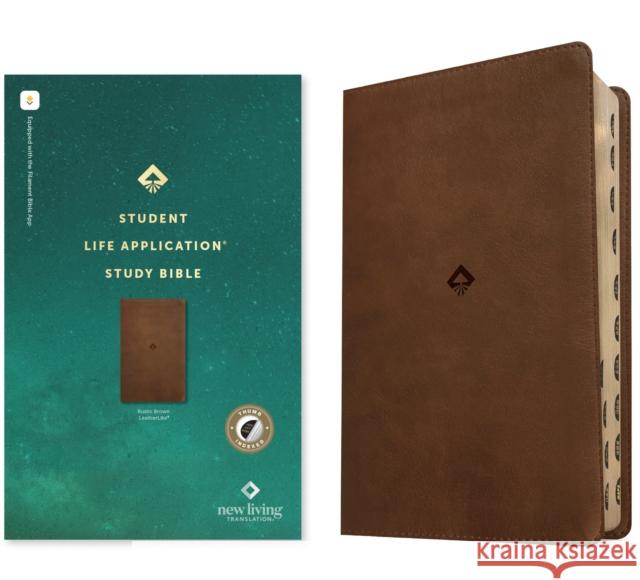 NLT Student Life Application Study Bible, Filament Enabled (Leatherlike, Rustic Brown, Indexed, Red Letter) Tyndale 9781496489876 Tyndale House Publishers - książka