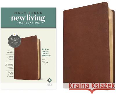 NLT Thinline Center-Column Reference Bible, Filament-Enabled Edition (Red Letter, Leatherlike, Rustic Brown) Tyndale 9781496479044 Tyndale House Publishers - książka