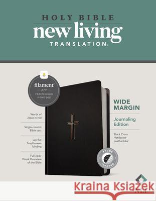 NLT Wide Margin Bible, Filament Enabled Edition (Red Letter, Hardcover Leatherlike, Black Cross, Indexed) Tyndale 9781496460158 Tyndale House Publishers - książka