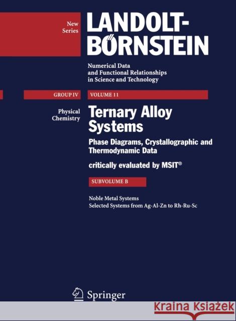 Noble Metal Systems. Selected Systems from Ag-Al-Zn to Rh-Ru-SC Msit Materials Science International Tea G. Effenberg S. Ilyenko 9783540257721 Springer - książka