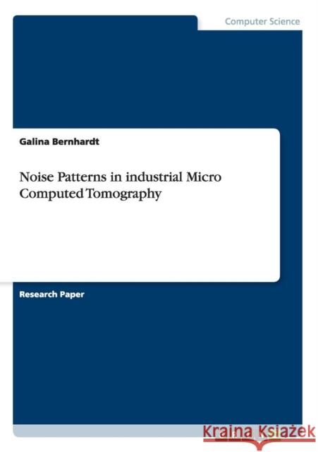 Noise Patterns in industrial Micro Computed Tomography Galina Bernhardt   9783640838561 GRIN Verlag oHG - książka