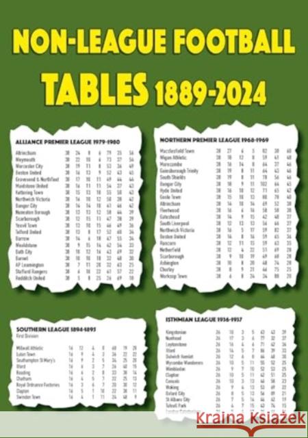 Non-league Football Tables 1889-2024 Michael Robinson 9781862235182 Soccer Books Ltd - książka