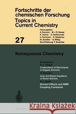 Nonaqueous Chemistry  9783540056638 Springer - książka