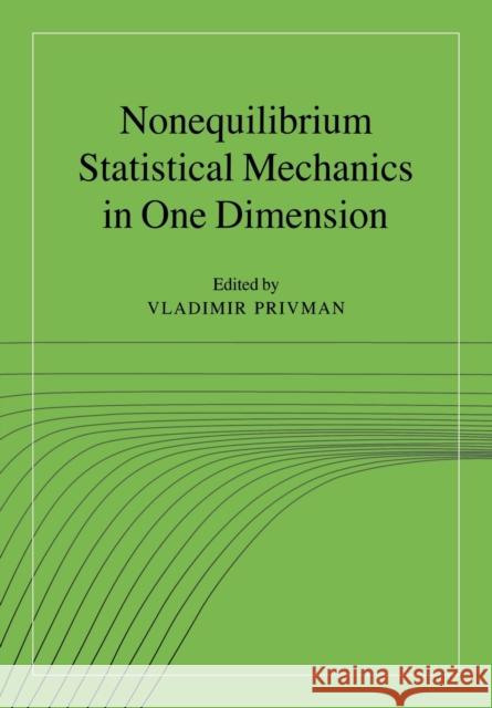 Nonequilibrium Statistical Mechanics in One Dimension Vladimir Privman 9780521018340 Cambridge University Press - książka