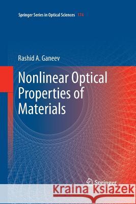 Nonlinear Optical Properties of Materials Rashid a Ganeev   9789401783606 Springer - książka