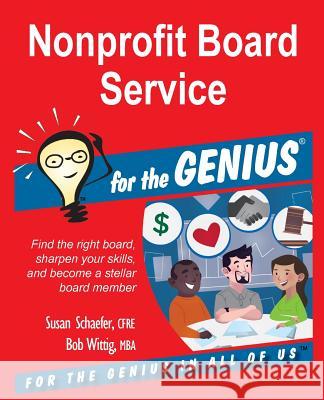 Nonprofit Board Service for the GENIUS Schaefer, Susan 9781941050132 Charitychannel LLC - książka