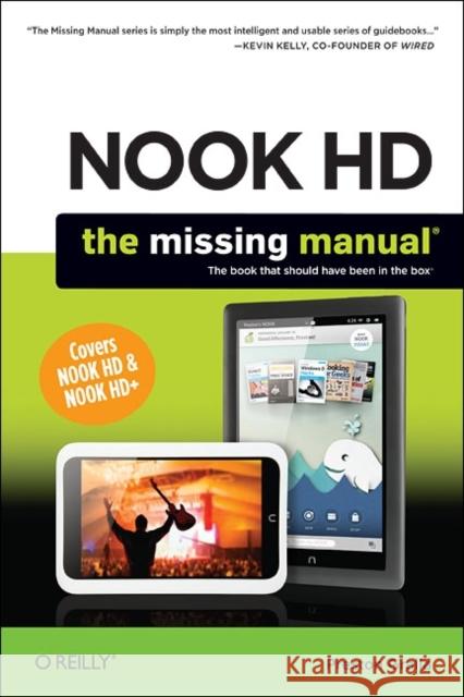 Nook Hd: The Missing Manual Gralla, Preston 9781449359539  - książka