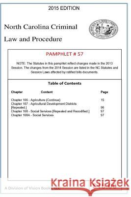 North Carolina Criminal Law and Procedure-Pamphlet 57 Tony River 9781502934154 Createspace Independent Publishing Platform - książka