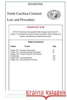 North Carolina Criminal Law and Procedure-Pamphlet 86 Tony River 9781503246355 Createspace Independent Publishing Platform - książka