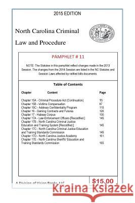 North Carolina Criminal Law And Procedure-Pamphlet # 11 Rivers Sr, Tony 9781502331212 Createspace Independent Publishing Platform - książka
