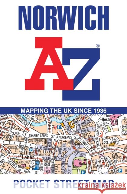 Norwich A-Z Pocket Street Map A-Z Maps 9780008657543 HarperCollins Publishers - książka