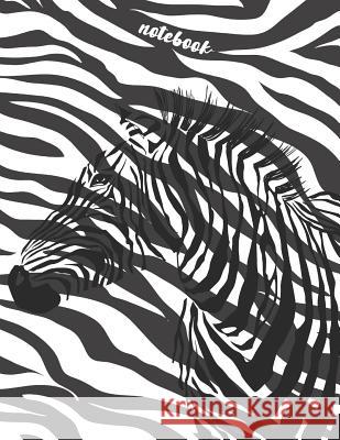Notebook: Collage Ruled Composition Notebook, Zebra With Black And White Strips Background Jasmine Publish 9781073187416 Independently Published - książka
