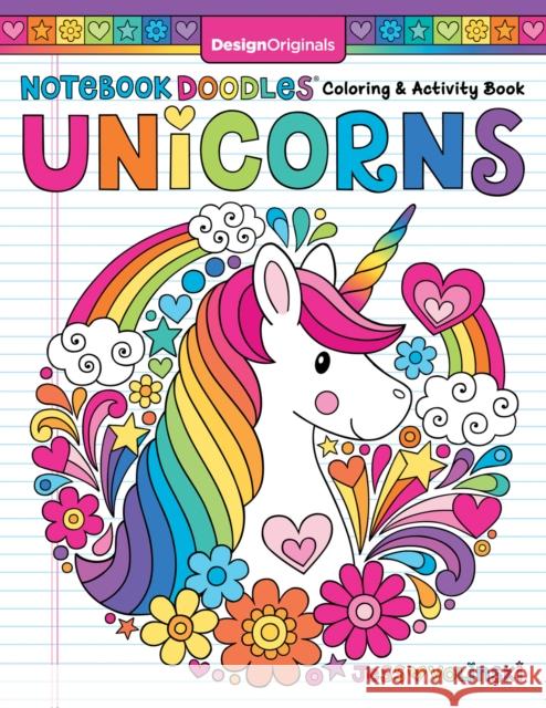 Notebook Doodles Unicorns: Coloring and Activity Book Volinski, Jess 9781497204423 Design Originals - książka