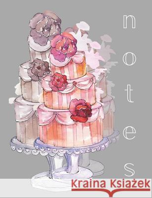 Notes: Beautiful Watercolor Cake Composition Notebook, Collage Ruled, Great For School Notes Jasmine Publish 9781073527922 Independently Published - książka