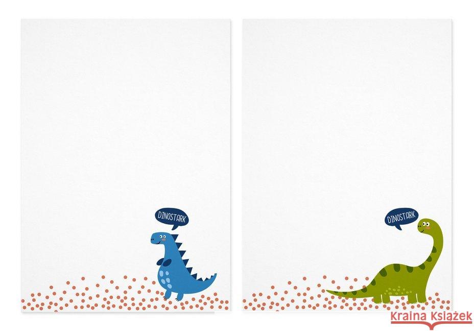 Notizblock-Set Dinosaurier (für Kinder) : 2er Set, DIN A6 je 25 Blatt  4260615911306 dabelino - książka
