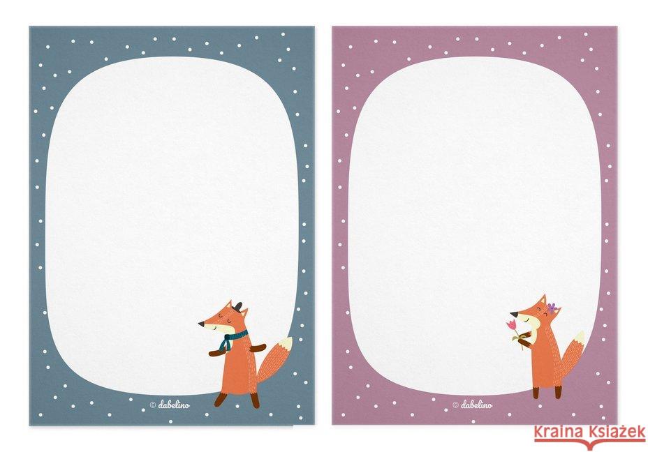 Notizblock-Set Fuchs (für Kinder) : 2er Set, DIN A6 je 25 Blatt  4260615911368 dabelino - książka