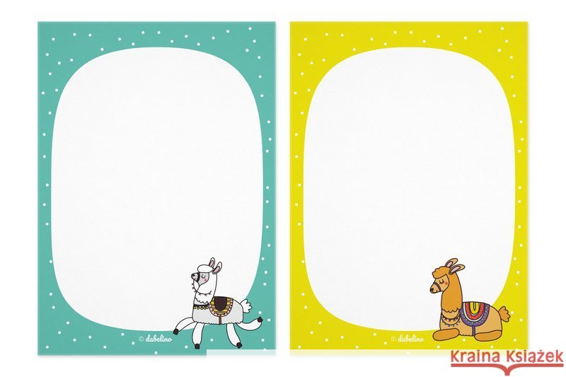 Notizblock-Set Lama (für Kinder) : 2er Set, DIN A6 je 25 Blatt  4260615911214 dabelino - książka