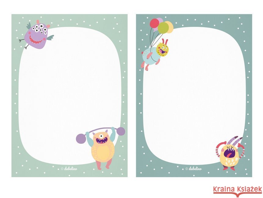 Notizblock-Set Monster (für Kinder) : 2er Set, DIN A6 je 25 Blatt  4260615911269 dabelino - książka