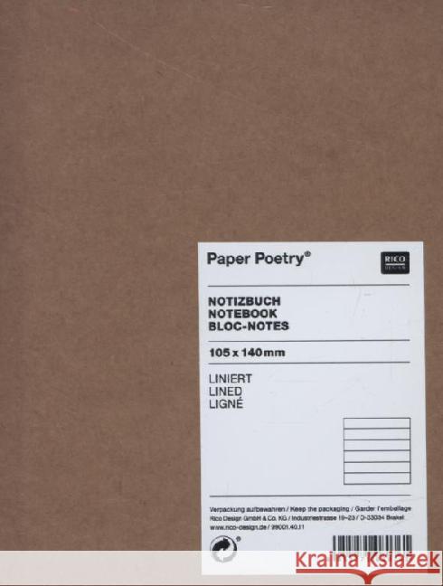 Notizbuch A6 Kraftpapier-Umschlag, liniert  4051271399658 RICO-Design tap - książka