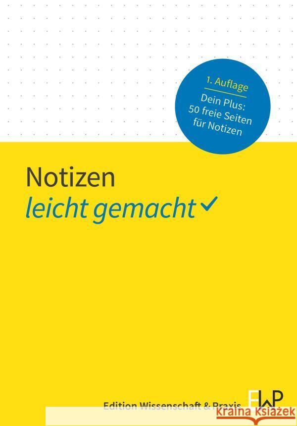 Notizen - leicht gemacht  9783874404037 Edition Wissenschaft & Praxis - książka