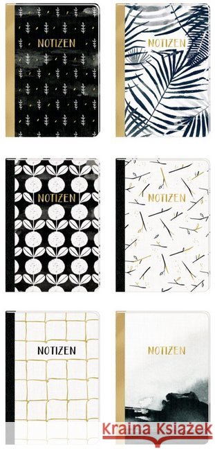 Notizhefte - All about black & white - DIN A5 : Geliefert wird 1 von 6 Motiven  4050003949833 Coppenrath, Münster - książka