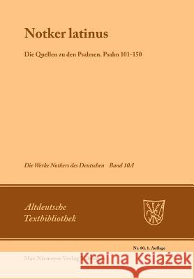 Notker latinus Petrus W Tax 9783484200869 de Gruyter - książka