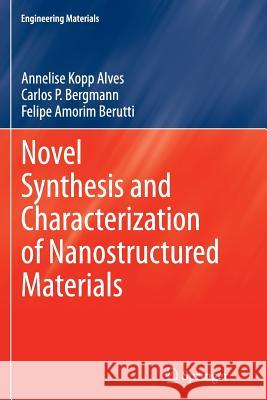 Novel Synthesis and Characterization of Nanostructured Materials Annelise Alves Carlos P. Bergmann Felipe Amorim Berutti 9783662507803 Springer - książka