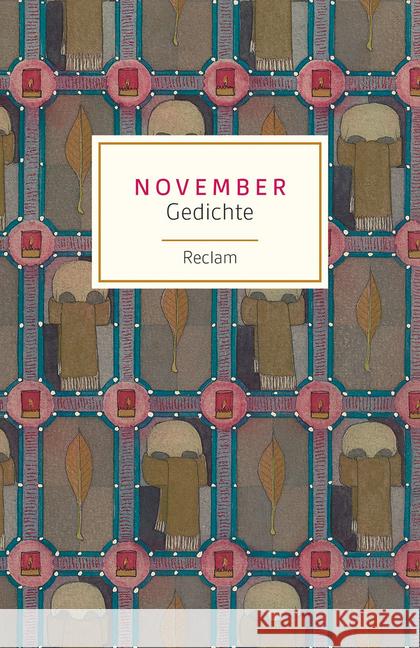 November : Gedichte  9783150191217 Reclam, Ditzingen - książka