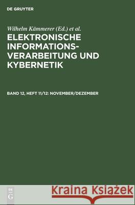 November/Dezember No Contributor 9783112484852 de Gruyter - książka