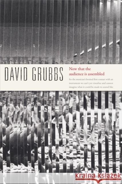 Now That the Audience Is Assembled David Grubbs 9780822371380 Duke University Press - książka