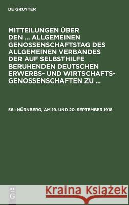 Nürnberg, am 19. und 20. September 1918 No Contributor 9783112605394 De Gruyter - książka
