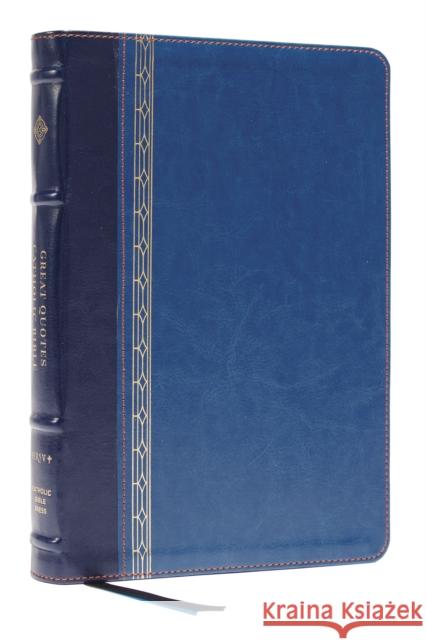 NRSVCE, Great Quotes Catholic Bible, Leathersoft, Blue, Comfort Print: Holy Bible Catholic Bible Press 9780785251439 Thomas Nelson - książka