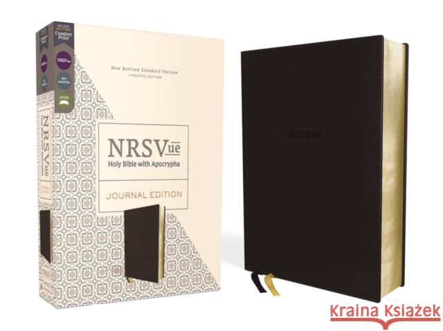 NRSVue, Holy Bible with Apocrypha, Journal Edition, Leathersoft, Black, Comfort Print Zondervan 9780310463719 Zondervan - książka