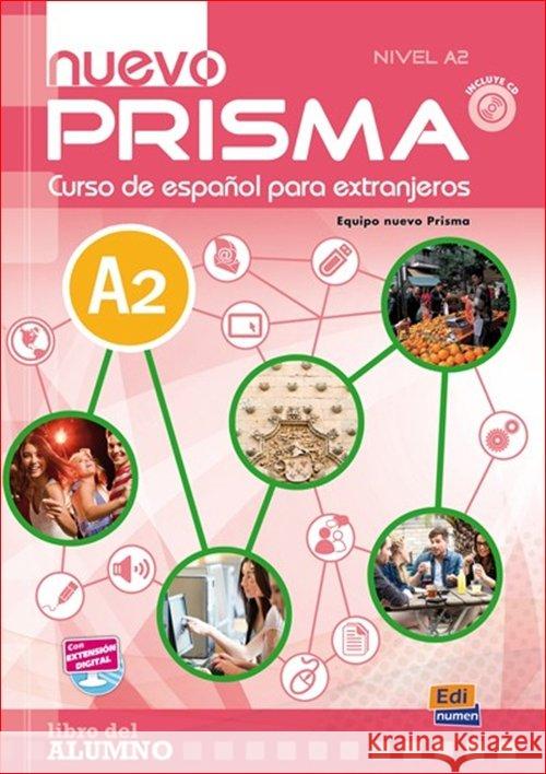 Nuevo Prisma nivel A2 podręcznik + CD EDI-NUMEN Gelabert Maria Jose 9788498483703  - książka