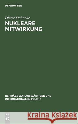 Nukleare Mitwirkung Mahncke, Dieter 9783110018202 De Gruyter - książka