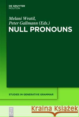Null Pronouns  9783110238709 De Gruyter Mouton - książka