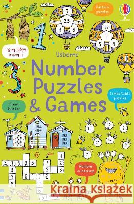 Number Puzzles and Games Phillip Clarke Pope Twins 9781805071662 Usborne Books - książka