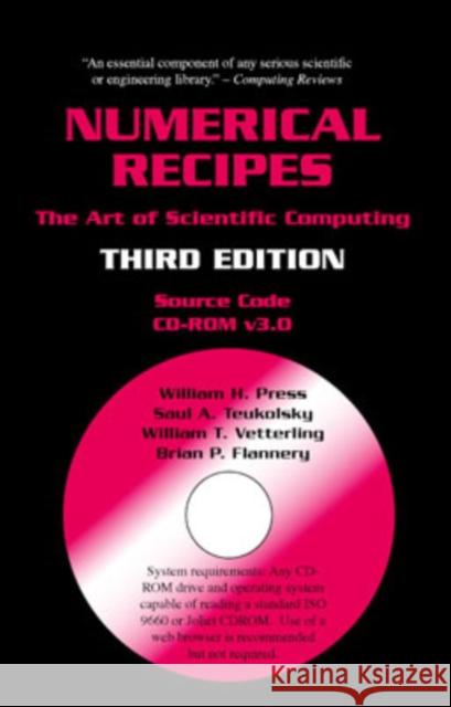 Numerical Recipes Source Code CD-ROM 3rd Edition: The Art of Scientific Computing Press, William H. 9780521706858 Cambridge University Press - książka
