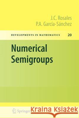 Numerical Semigroups J. C. Rosales P. A. Gar 9781461424567 Springer - książka