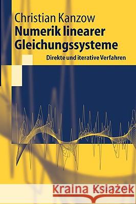 Numerik Linearer Gleichungssysteme: Direkte Und Iterative Verfahren Kanzow, Christian 9783540206545 Springer - książka