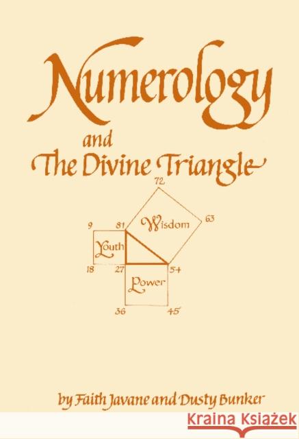 Numerology and the Divine Triangle Faith Javane 9780914918103 Whitford Press,U.S. - książka