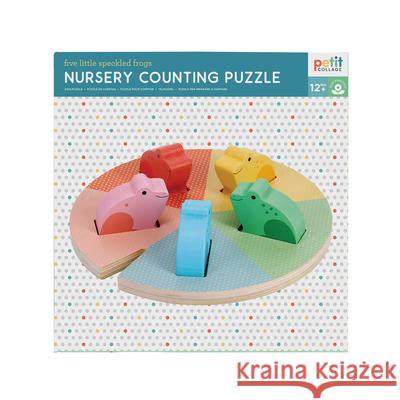 Nursery Counting Puzzle: Five Little Speckled Frogs Petit Collage 9781797229249 Chronicle Books - książka