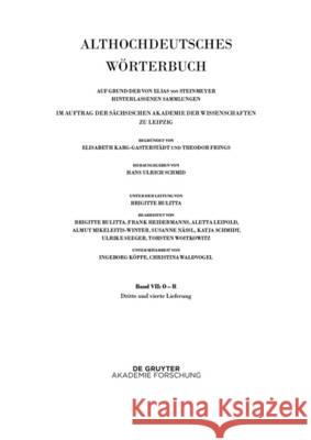 O - R. 3. und 4. Lieferung (ouga bis platamuos) Hans Ulrich Schmid 9783110477511 Walter de Gruyter - książka