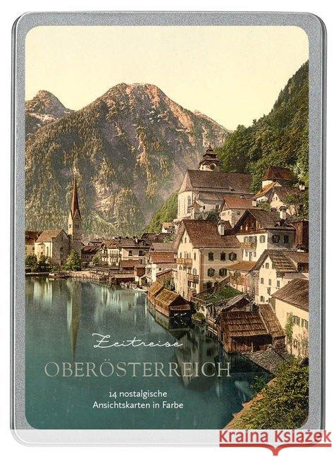 Oberösterreich : 14 nostalgische Ansichtskarten in Farbe  4251517503058 Paper Moon - książka