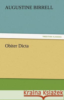 Obiter Dicta  9783842429680 tredition GmbH - książka