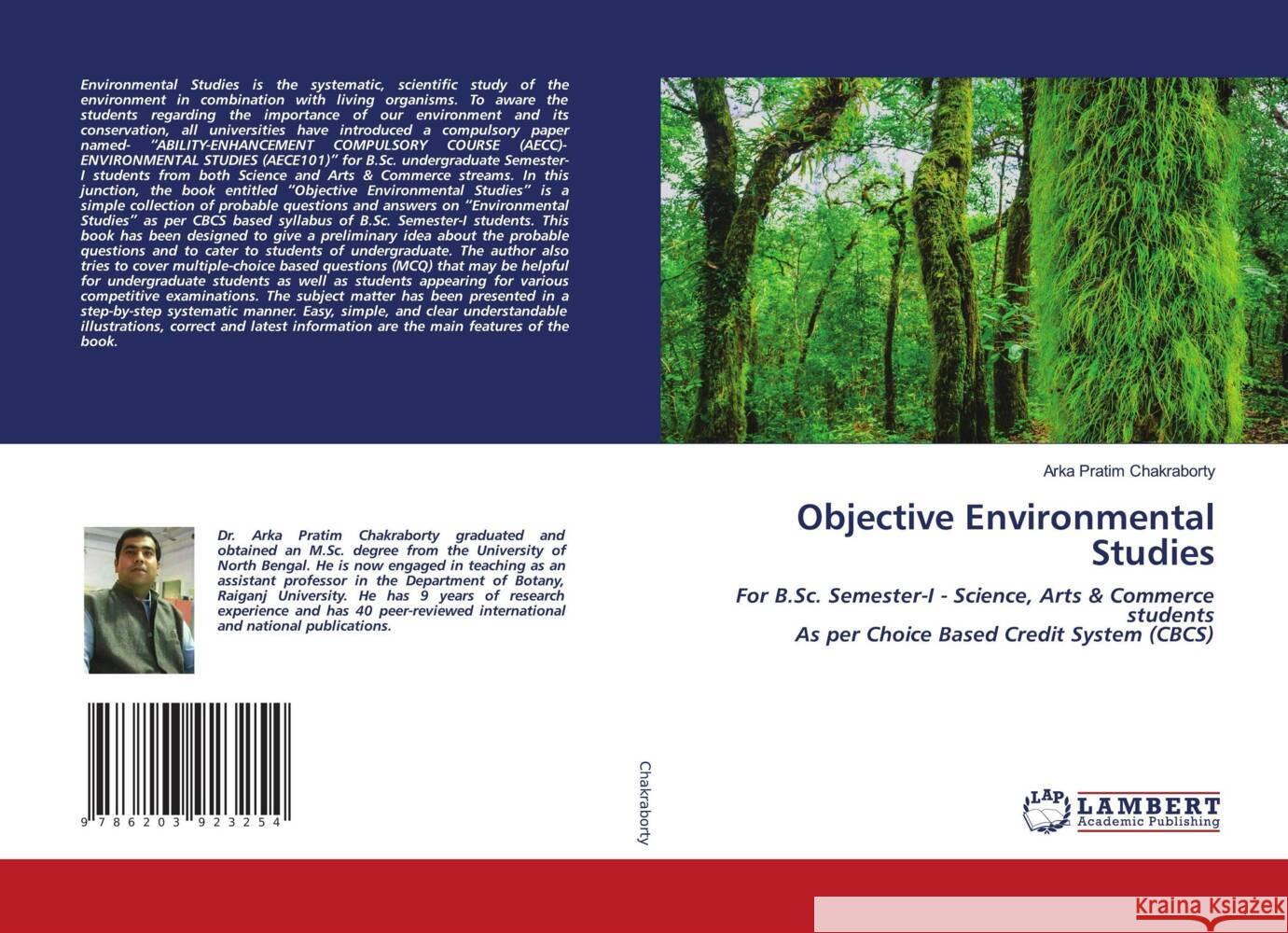 Objective Environmental Studies Chakraborty, Arka Pratim 9786203923254 LAP Lambert Academic Publishing - książka